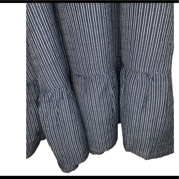 World Trade ALine Pinstripe dress Navy White - Picture 4 of 5